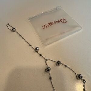 Louise Carter Silver Beaded Hand Chain